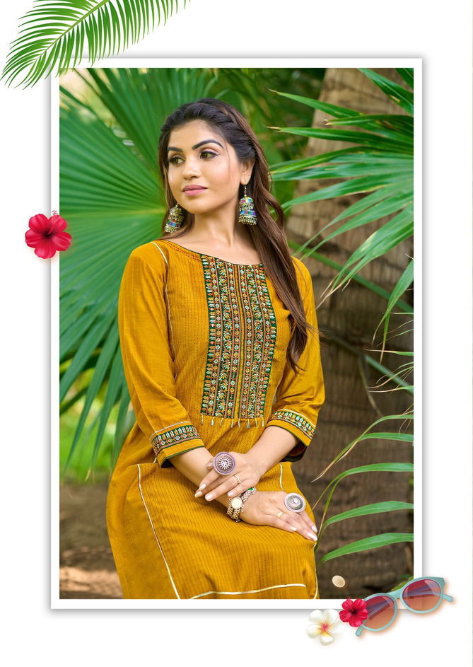 Mahika By Mittoo Viscose Weaving Designer Kurtis Wholesale Shop In Surat